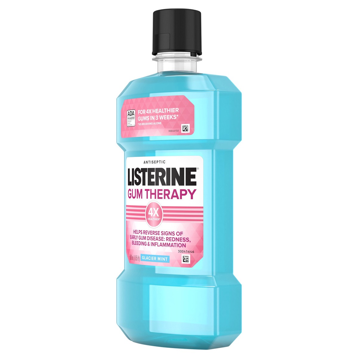 slide 6 of 7, Listerine Gum Therapy Antiplaque & Anti-Gingivitis Mouthwash, Antiseptic Oral Rinse to Help Reverse Signs of Early Gingivitis like Bleeding Gums, ADA Accepted, Glacier Mint, 500 mL, 500 ml