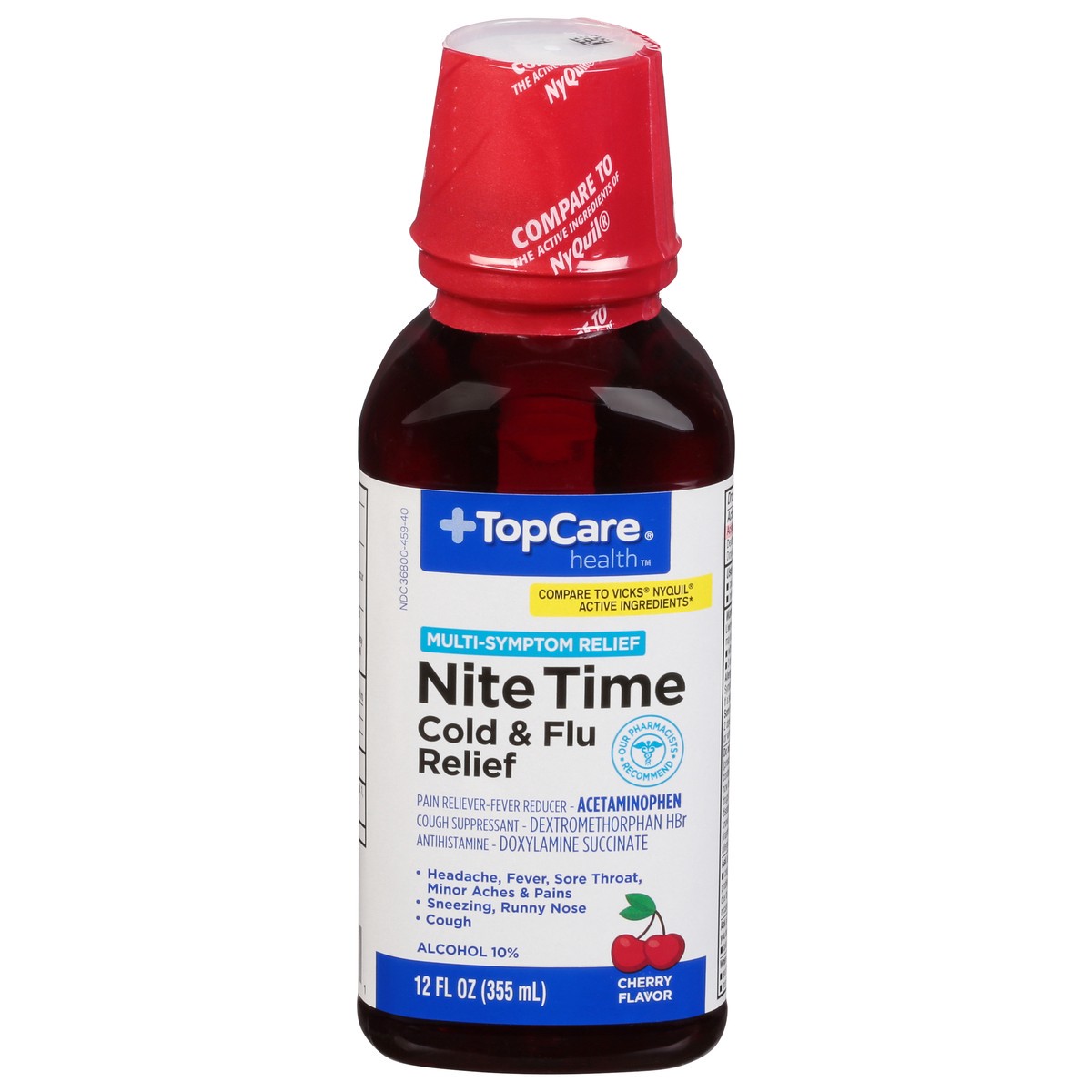 slide 1 of 9, TopCare Nitetime Cherry Liquid, 12 oz