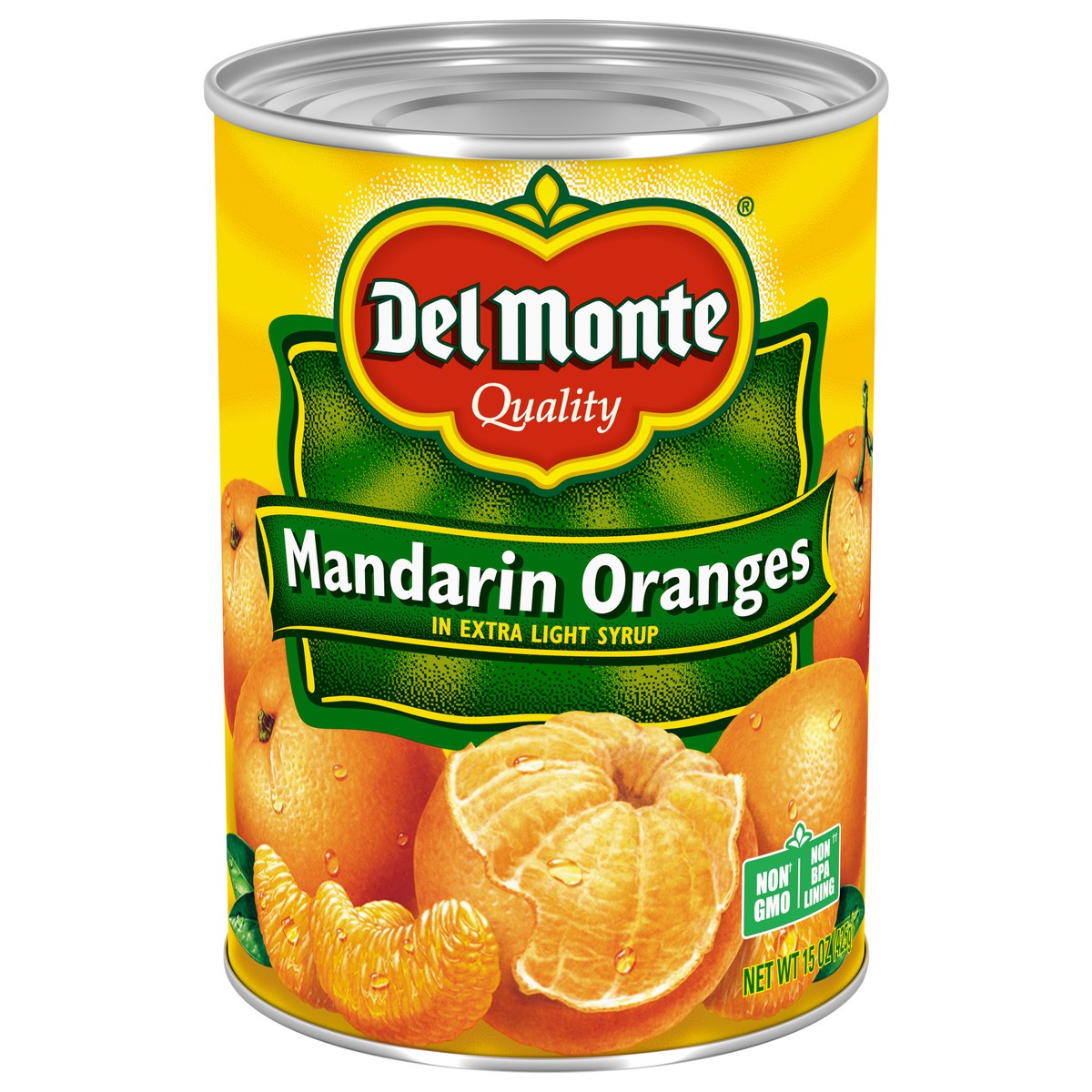 slide 1 of 12, Del Monte Mandarin Oranges in Extra Light Syrup, 15 oz Can, 15 oz