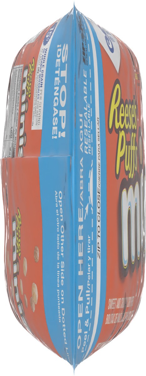 slide 12 of 14, Reese's Puffs Minis Breakfast Cereal, Chocolate Peanut Butter Cereal, Family Size, 35 OZ Bag Cereal, 35 oz