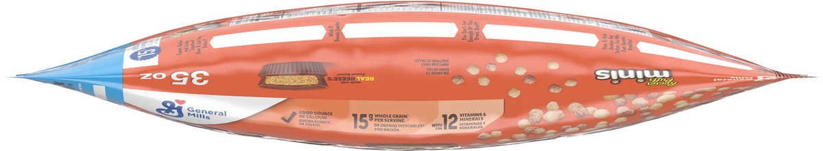 slide 5 of 14, Reese's Puffs Minis Breakfast Cereal, Chocolate Peanut Butter Cereal, Family Size, 35 OZ Bag Cereal, 35 oz