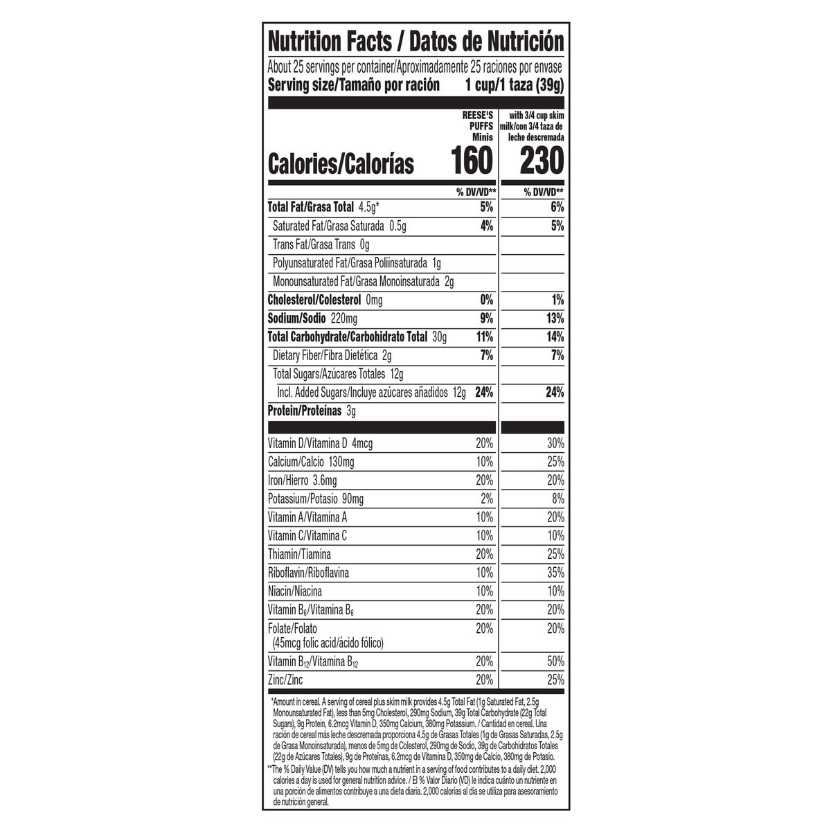 slide 2 of 14, Reese's Puffs Minis Breakfast Cereal, Chocolate Peanut Butter Cereal, Family Size, 35 OZ Bag Cereal, 35 oz