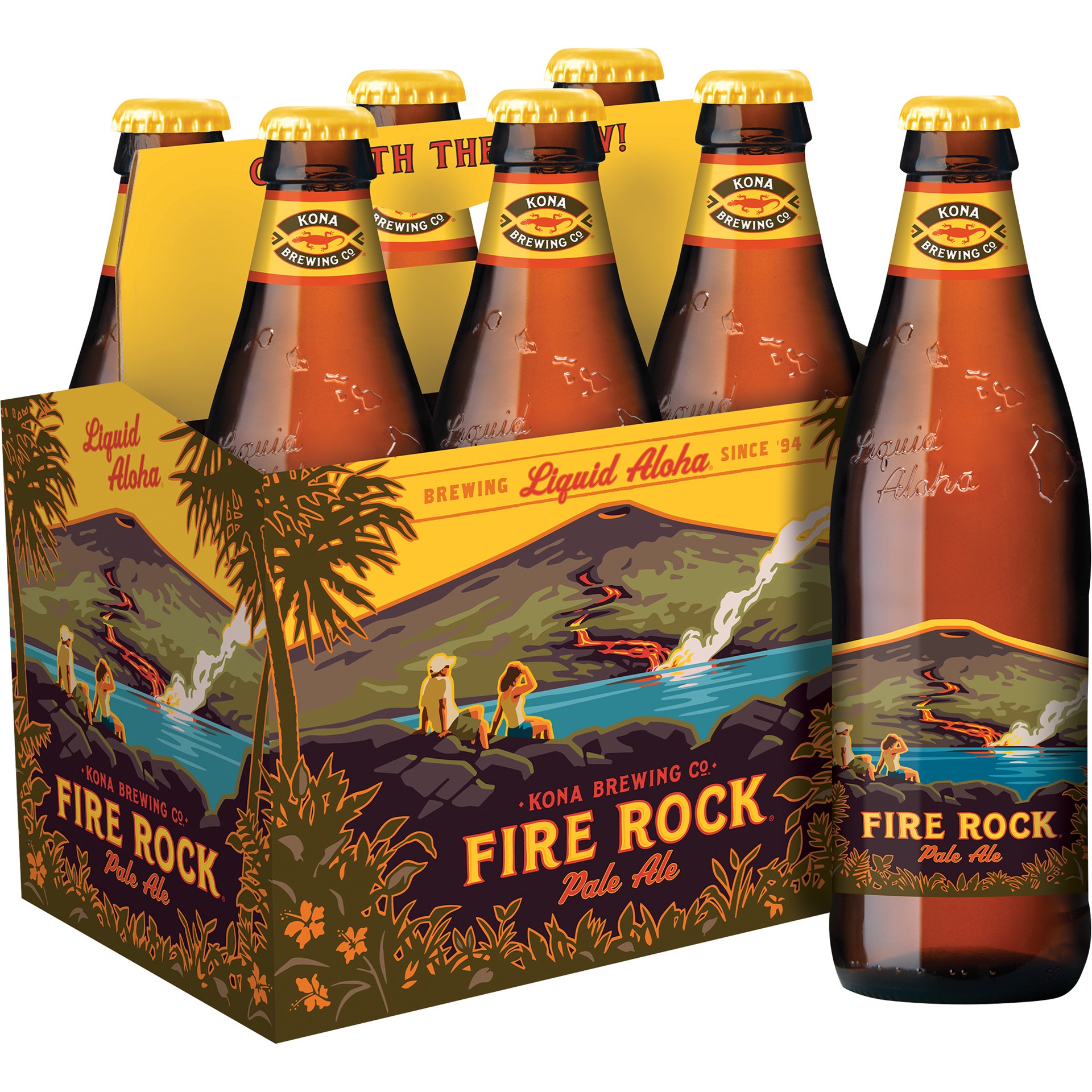 slide 1 of 2, Kona Brewing Co. Fire Rock Pale Ale, 6 Pack 12 fl. oz. Bottles, 6 ct; 12 oz