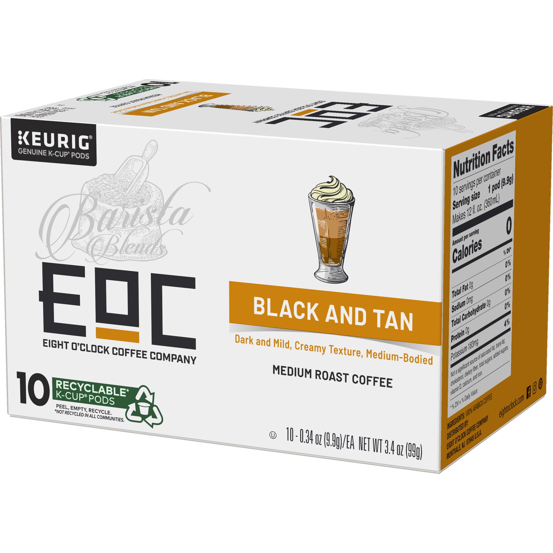 slide 3 of 5, Eight O'Clock Coffee Eight O'Clock® Black and Tan K-Cup® Pods - 10 ct, 10 ct