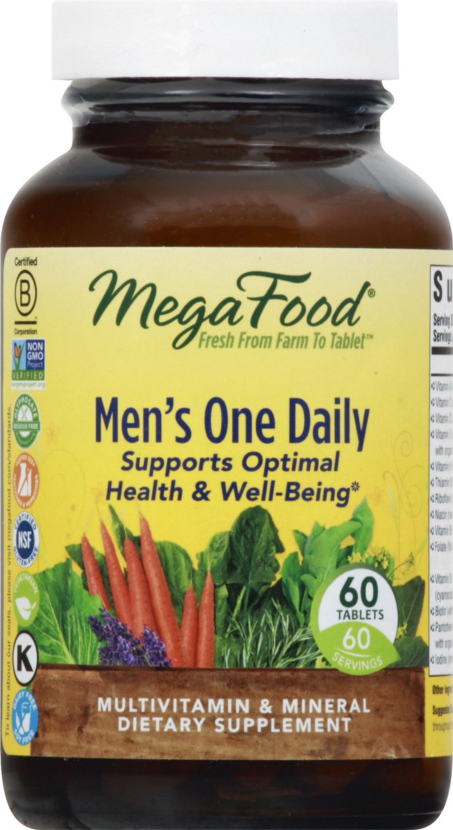 slide 5 of 12, MegaFood Tablets Men's One Daily 60 ea, 60 ct