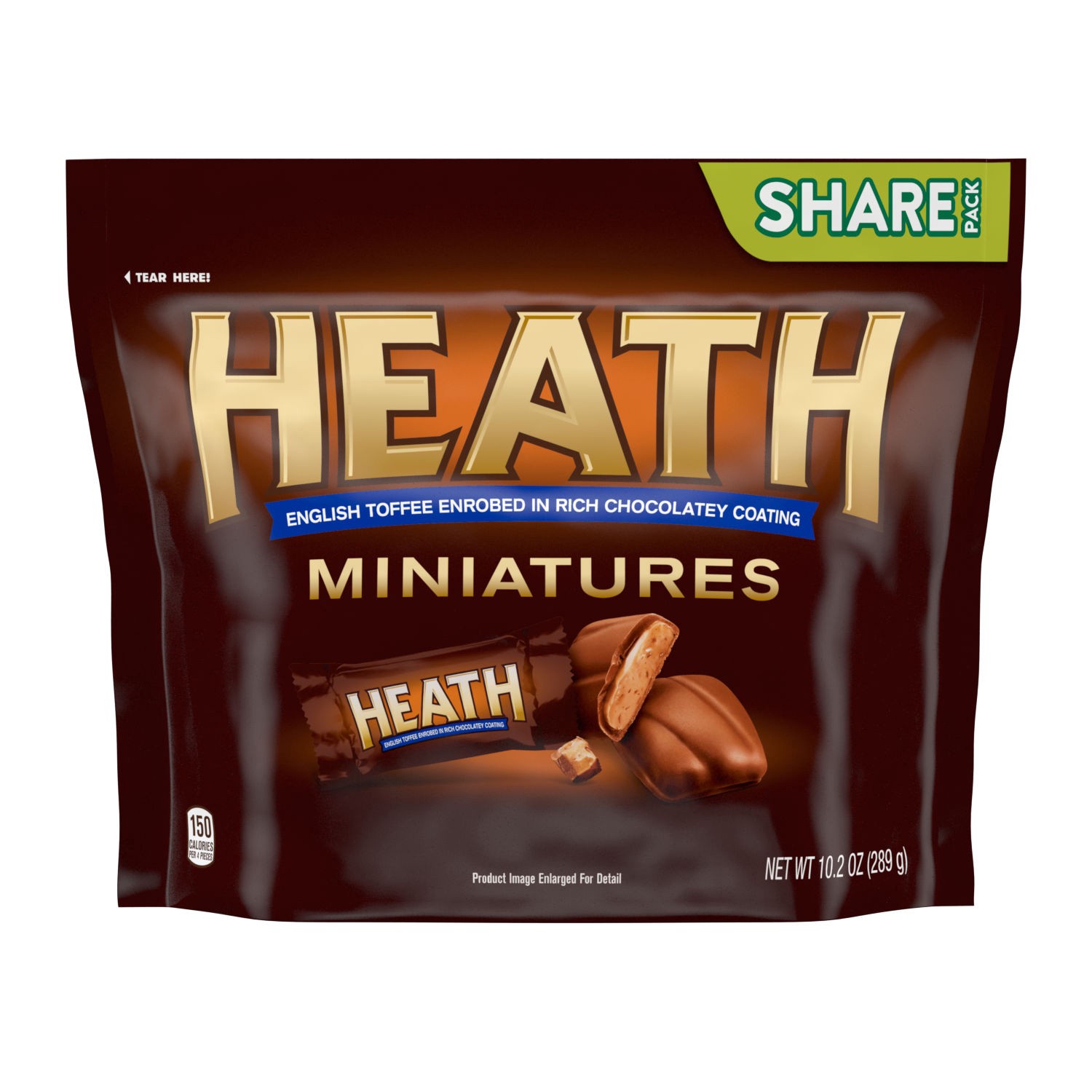 slide 1 of 4, HEATH Miniatures Chocolatey English Toffee Candy Share Pack, 10.2 oz, 10.2 oz