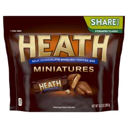Heath Chocolate Candy, Milk Chocolate, Toffee, Miniatures