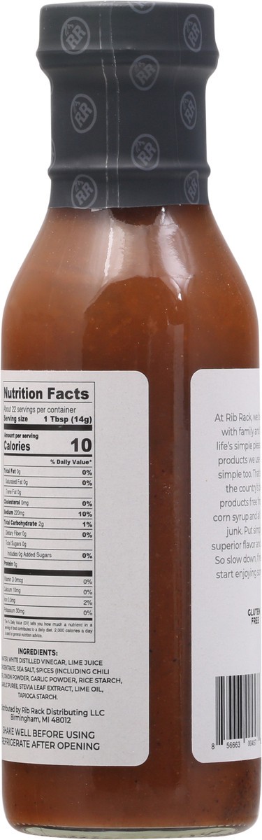 slide 6 of 9, Rib Rack Sugar Free Chili Lime Marinade - 11 oz, 11 oz