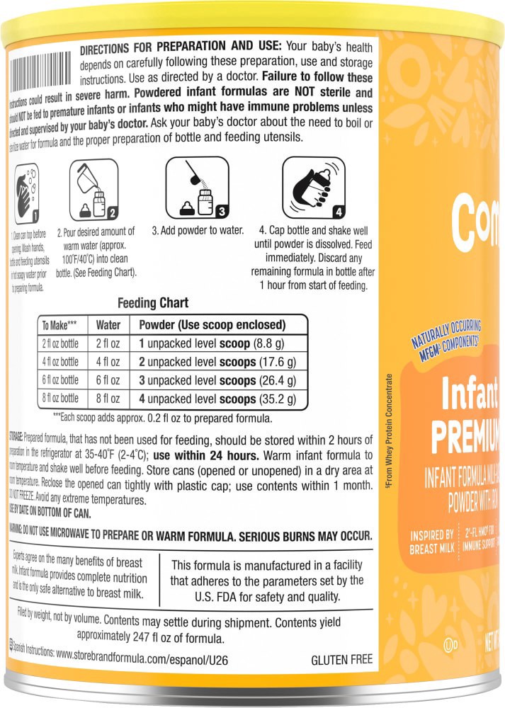 slide 4 of 4, Comforts Infant Premium Milk Based Formula, 34 oz
