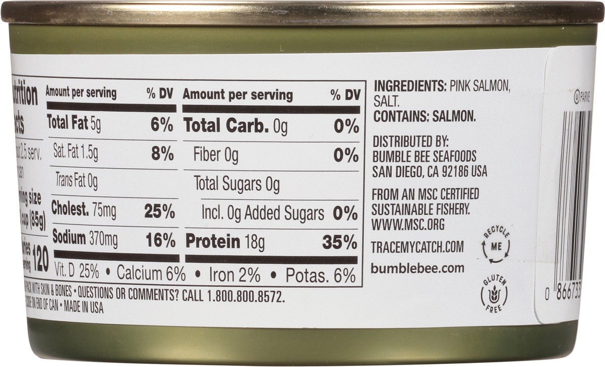 slide 11 of 11, Bumble Bee Pink Salmon 7.5 oz. Can, 7.5 oz