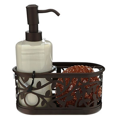 slide 1 of 1, InterDesign Vine Soap Pump Caddy - Bronze, 13 oz