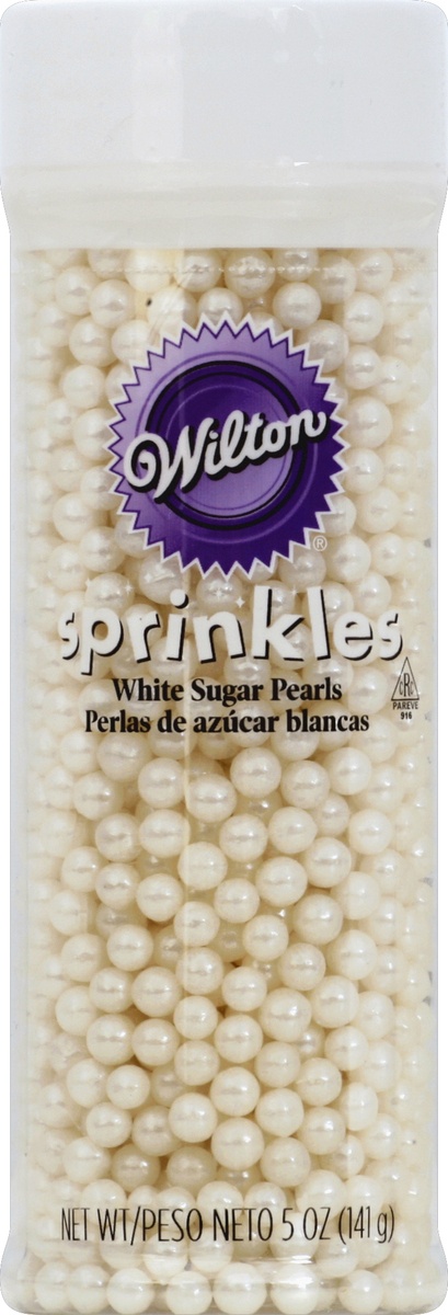slide 2 of 3, Wilton Sugar Pearls White, 5 oz