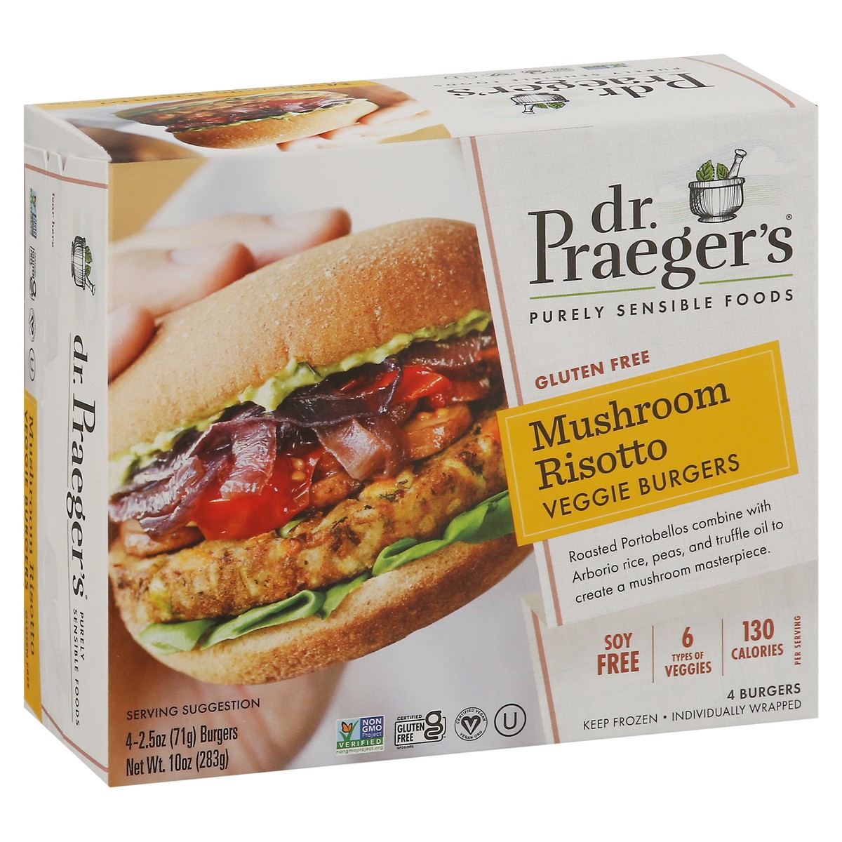 slide 4 of 9, Dr. Praeger's Mushroom Risotto Veggie Burger, 4 ct; 2.5 oz