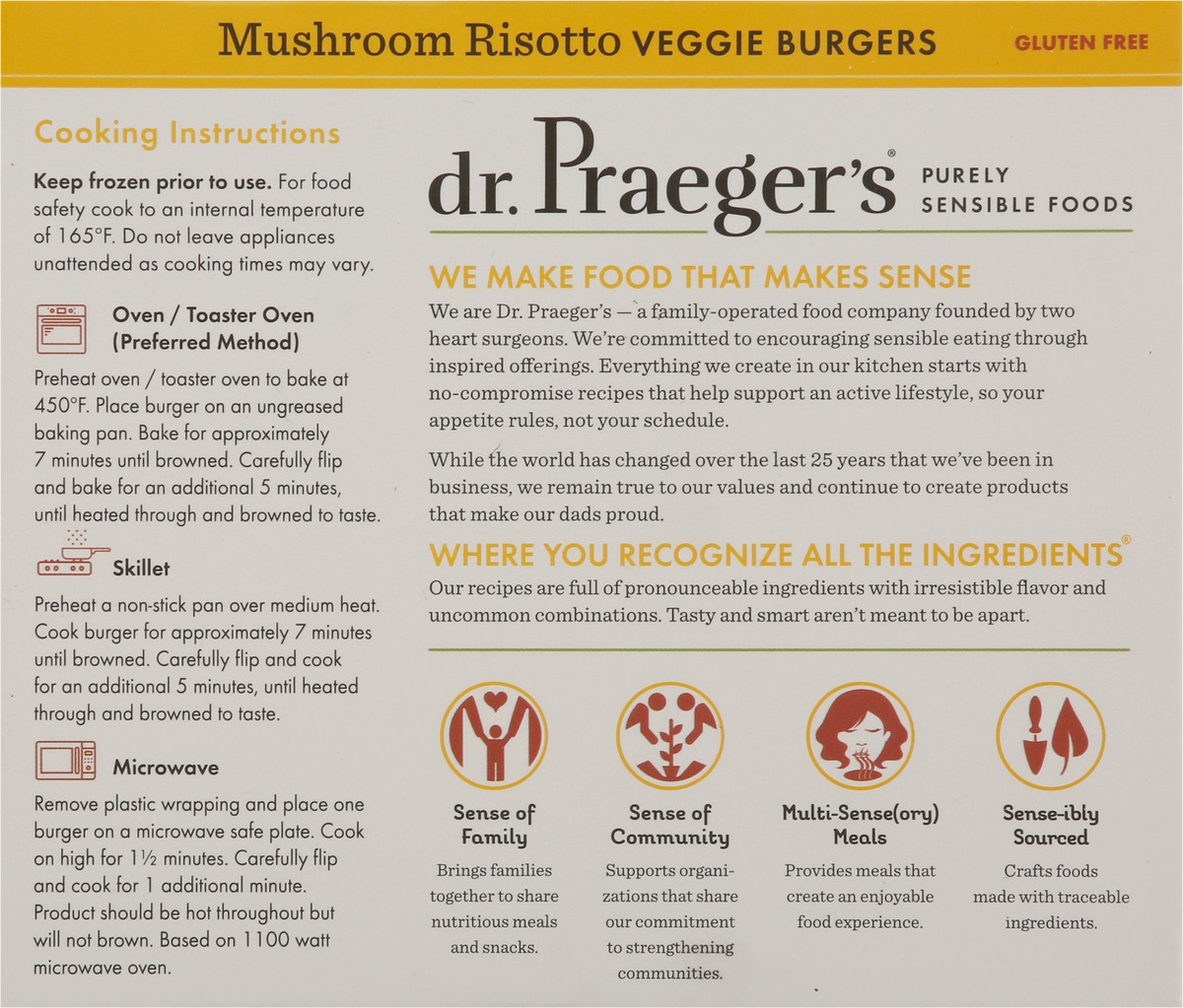 slide 2 of 9, Dr. Praeger's Mushroom Risotto Veggie Burger, 4 ct; 2.5 oz