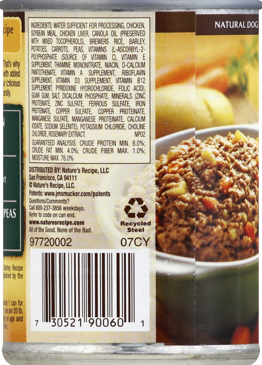 slide 6 of 6, Nature's Recipe Nature''s Recipe Ground Chicken, Rice & Barley Recipe Wet Dog Food, 13.2 oz. Can, 13.2 oz