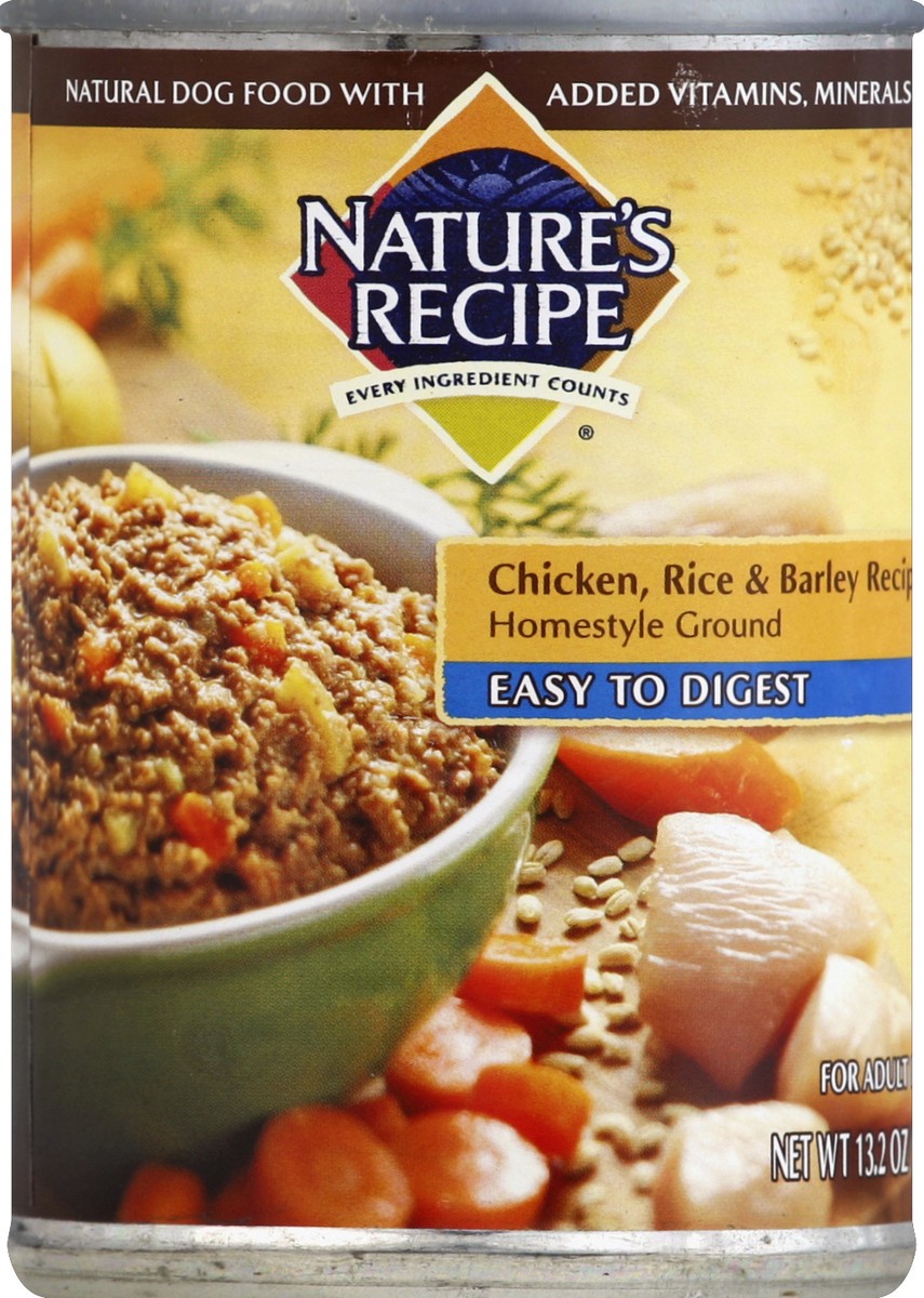 slide 5 of 6, Nature's Recipe Nature''s Recipe Ground Chicken, Rice & Barley Recipe Wet Dog Food, 13.2 oz. Can, 13.2 oz