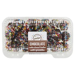 Fresh from Meijer Chocolate Cake Donut Holes with Sprinkles, 16 oz