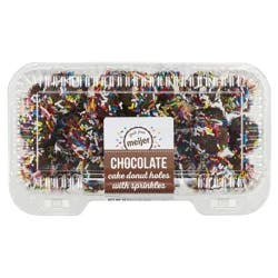 Fresh from Meijer Chocolate Cake Donut Holes with Sprinkles, 16 oz