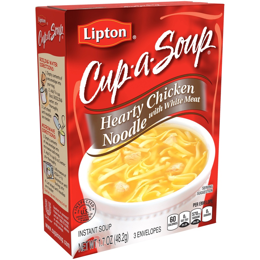 slide 3 of 4, Lipton Cup-A-Soup, Hearty Chicken Noodle, 1.7 oz