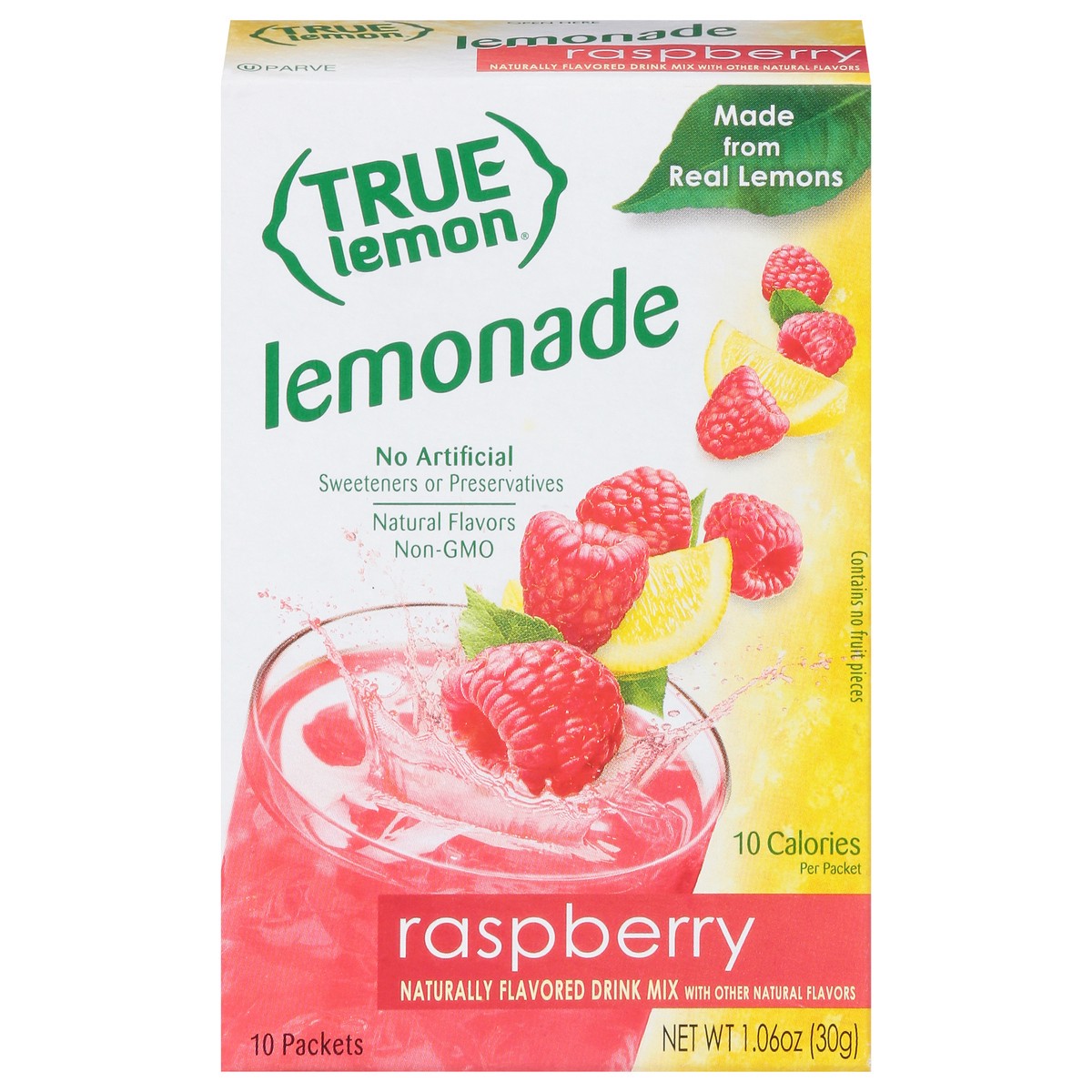 slide 1 of 9, True Lemon Lemonade Raspberry Drink Mix 10 ea, 10 ct