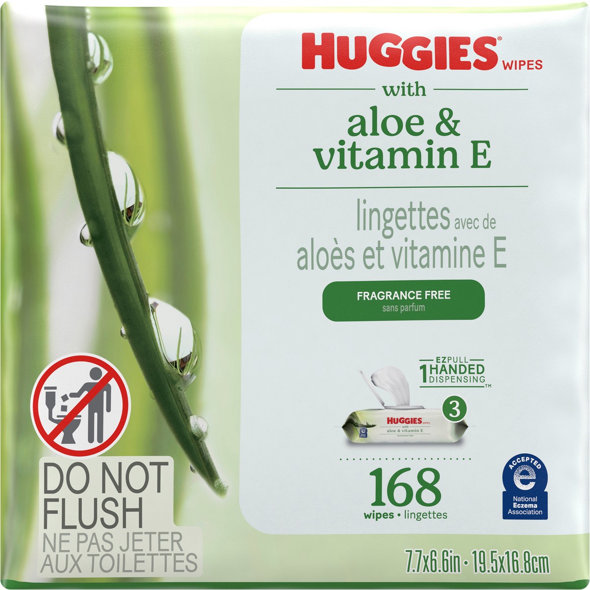slide 3 of 13, Huggies Wipes with Aloe & Vitamin E, Unscented, 3 Flip-Top Packs (168 Wipes Total), 3 ct