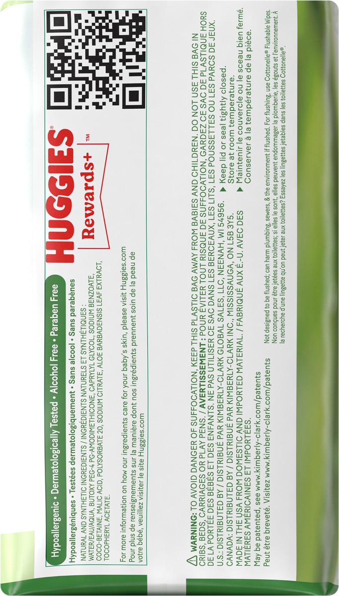 slide 10 of 13, Huggies Wipes with Aloe & Vitamin E, Unscented, 3 Flip-Top Packs (168 Wipes Total), 3 ct