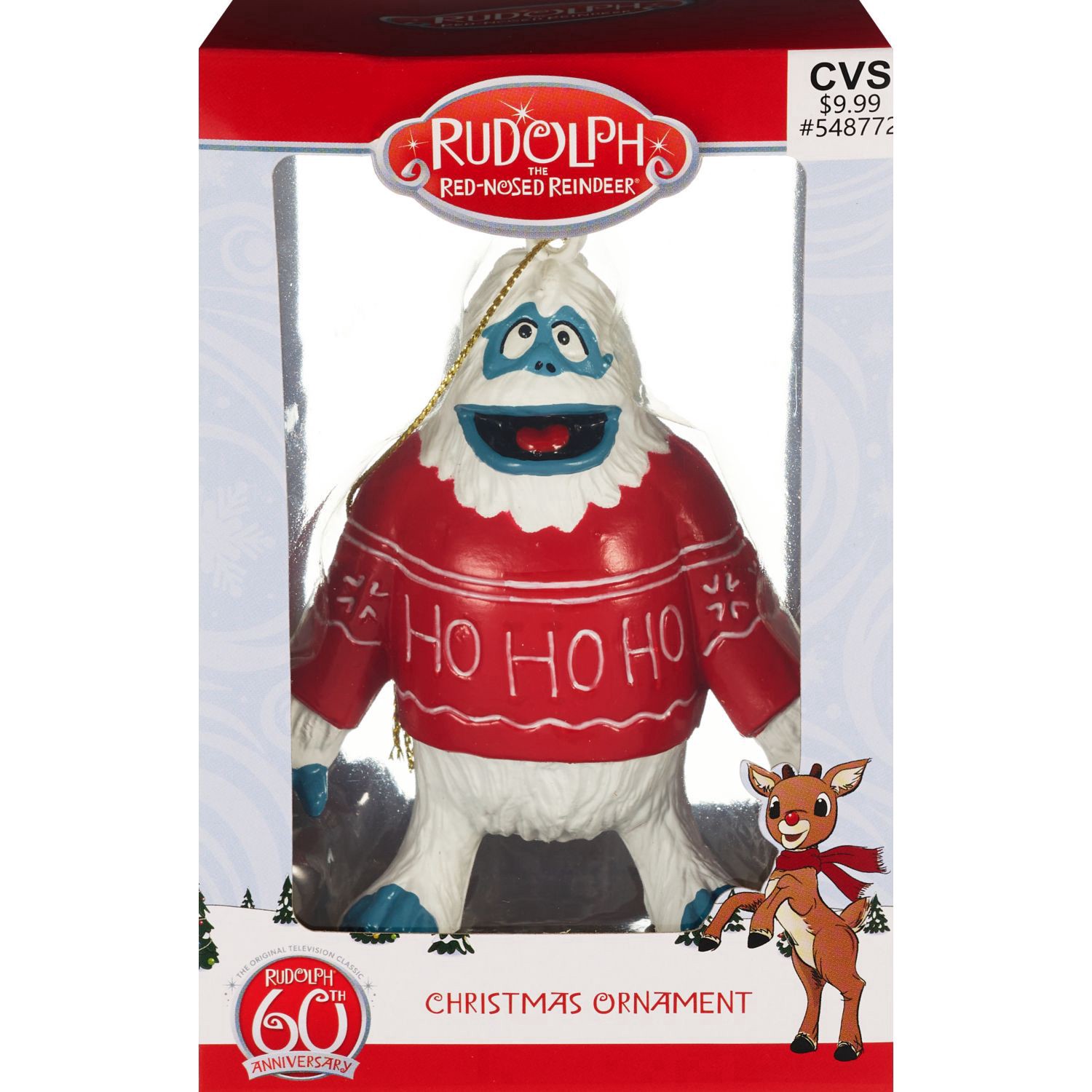 slide 1 of 1, Kurt S. Adler Rudolph The Red-Nosed Reindeer Bumble Christmas Ornament, 1 ct
