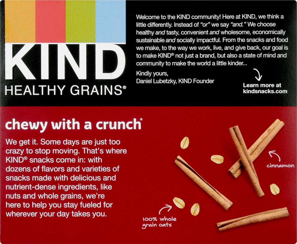 slide 4 of 9, Kind Healthy Grains Granola Bar Oat Cinnamon, 5 ct