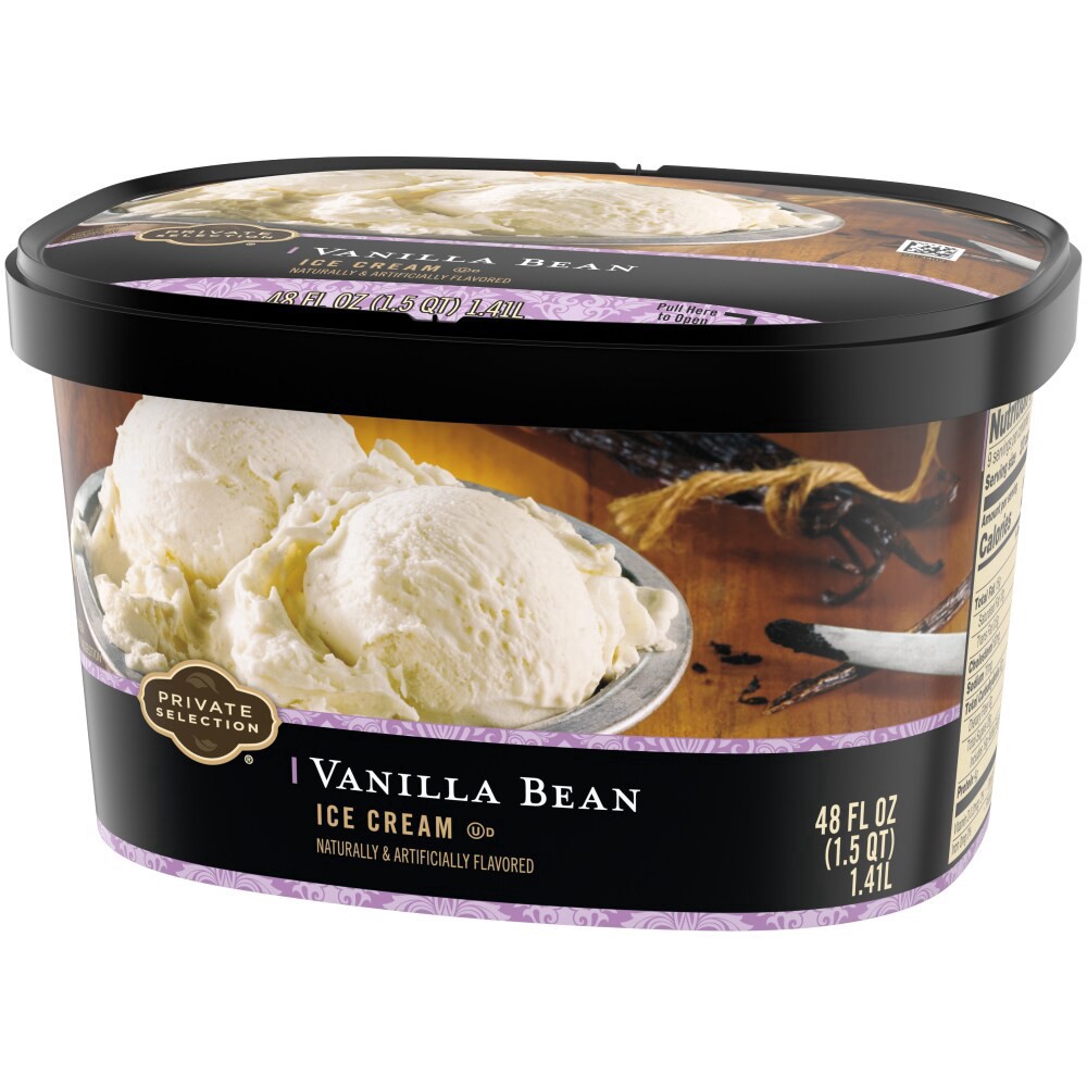 slide 3 of 6, Private Selection Crushed Vanilla Bean Ice Cream, 48 fl oz