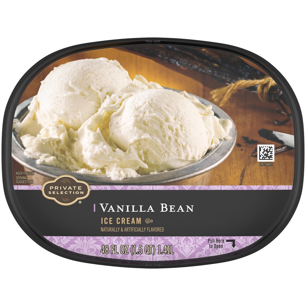 slide 2 of 6, Private Selection Crushed Vanilla Bean Ice Cream, 48 fl oz