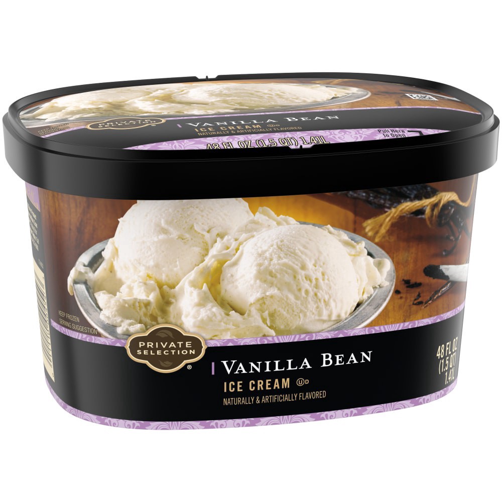 slide 6 of 6, Private Selection Crushed Vanilla Bean Ice Cream, 48 fl oz
