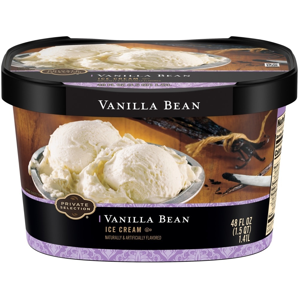 slide 1 of 1, Private Selection Crushed Vanilla Bean Ice Cream, 48 fl oz