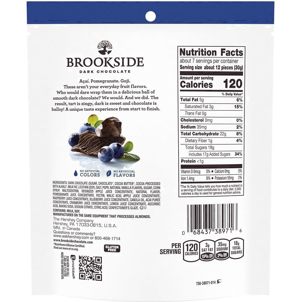 slide 27 of 121, Brookside Acai Blueberry Candy, 7 oz