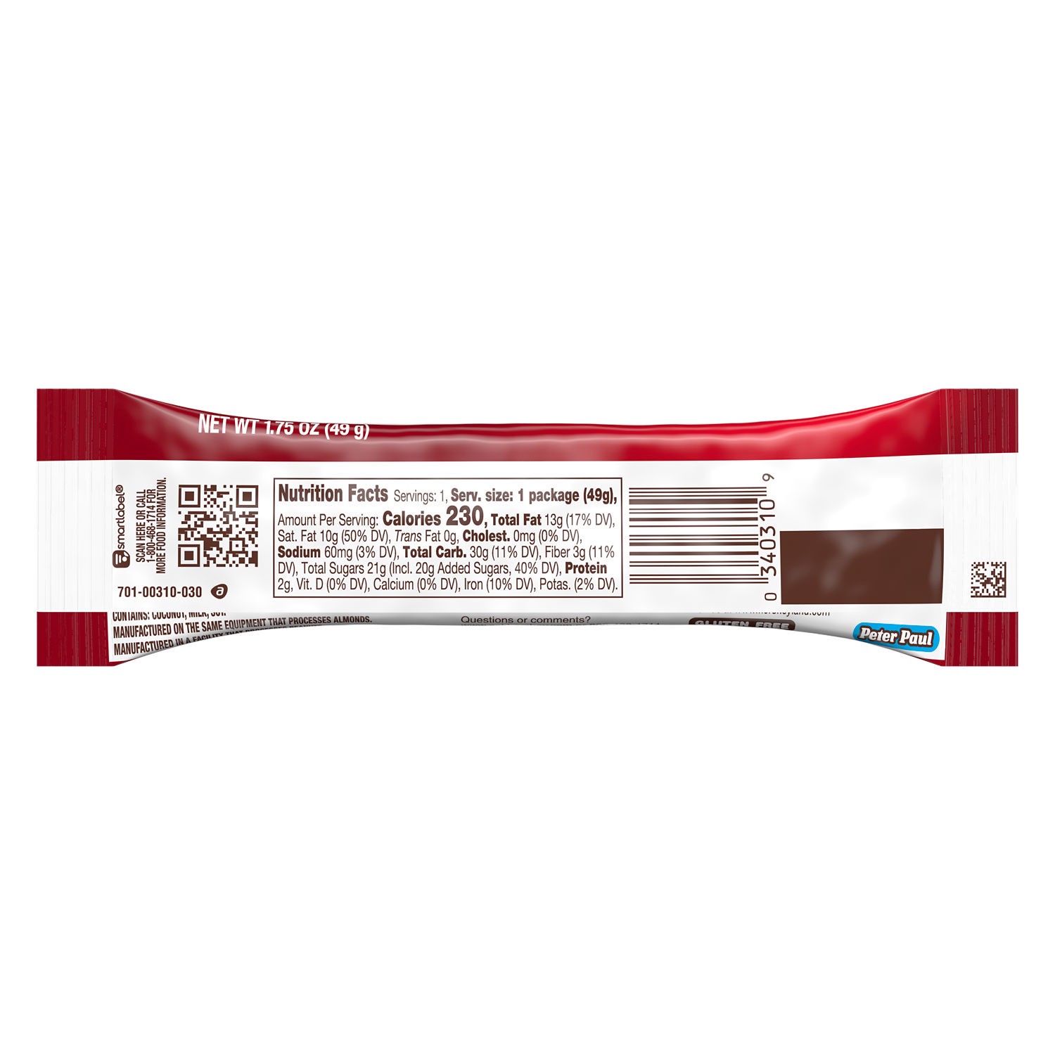 slide 7 of 7, MOUNDS Dark Chocolate and Coconut Candy Bar, 1.75 oz, 1.75 oz