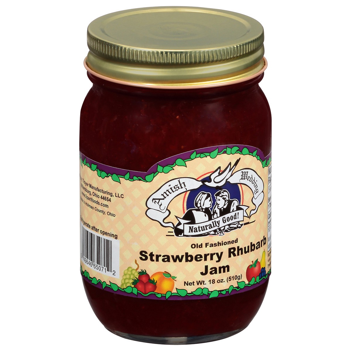 slide 8 of 9, Amish Wedding Old Fash Strawbry Rhubarb, 18 oz