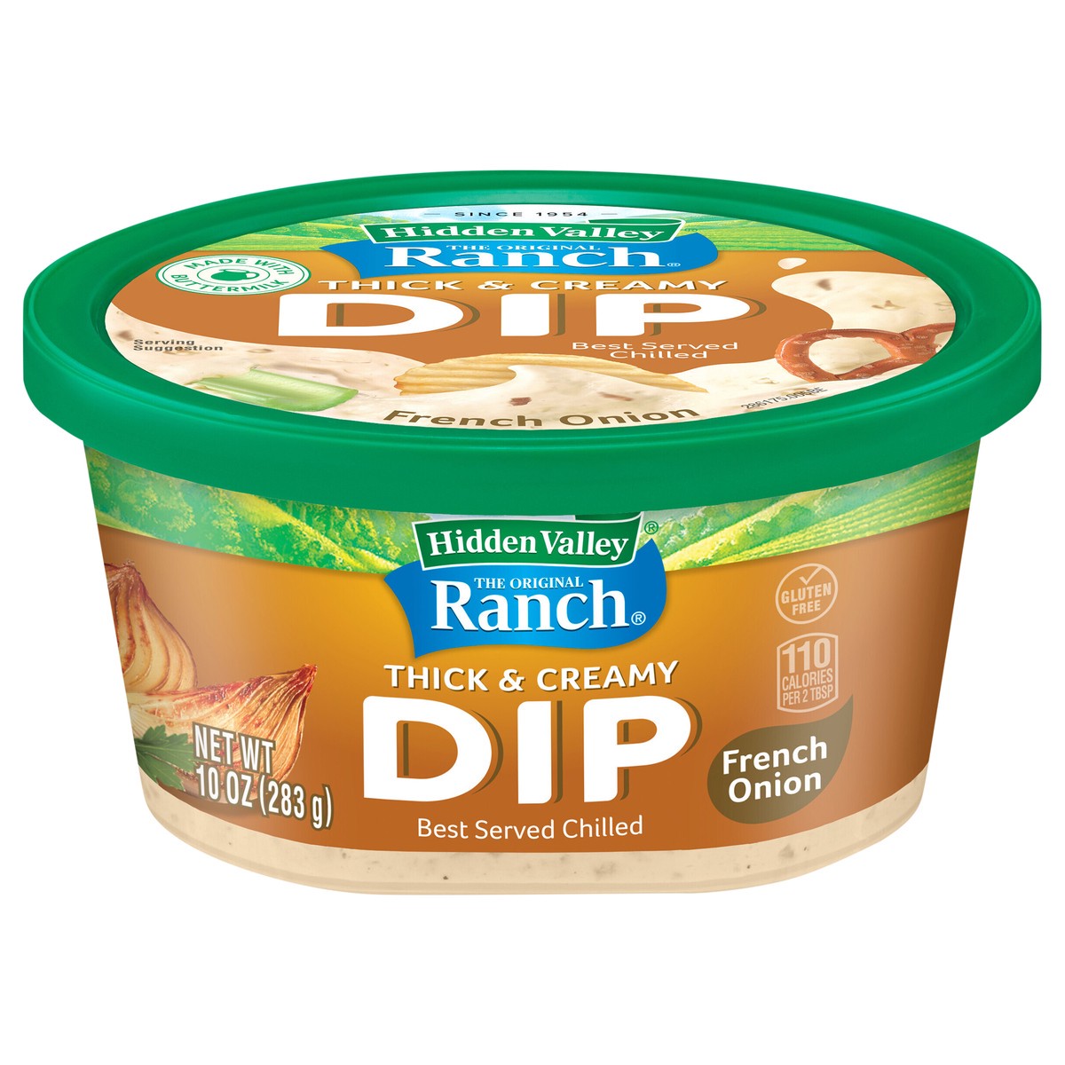 slide 1 of 1, Hidden Valley French Onion Ready-to-Eat Dip, 10 oz