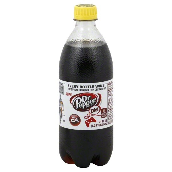 slide 1 of 5, Dr Pepper Soda - 21 oz, 1 oz