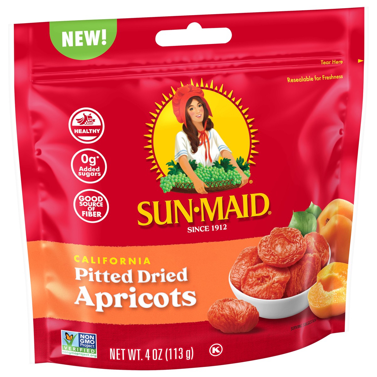 slide 10 of 11, "sunmaid Ca Sun Drd Apricots", 4 inoz in