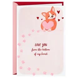 Hallmark Corgi Valentine's Day Card (Love You from the Bottom of My Heart)