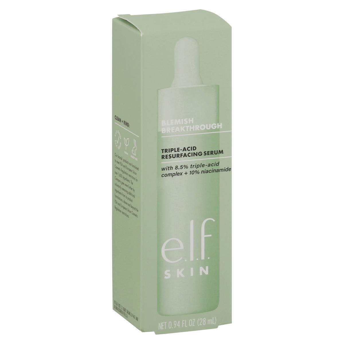 slide 9 of 9, e.l.f. Skin Blemish Breakthrough Triple-Acid Resurfacing Serum 0.94 fl oz, 0.94 fl oz