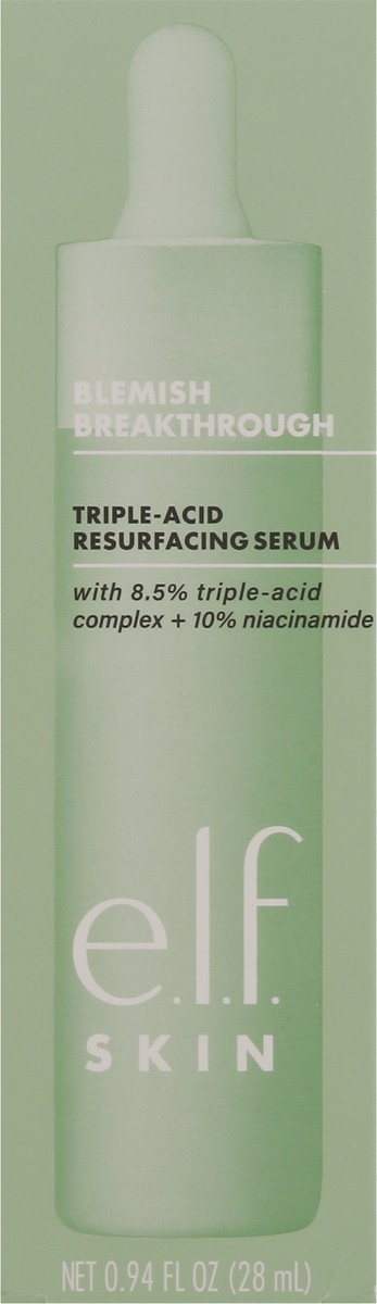 slide 5 of 9, e.l.f. Skin Blemish Breakthrough Triple-Acid Resurfacing Serum 0.94 fl oz, 0.94 fl oz