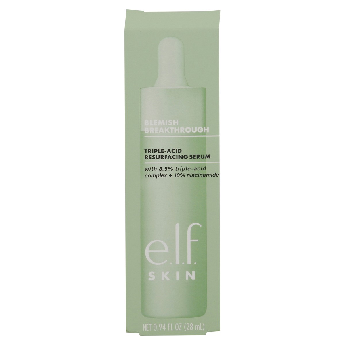 slide 1 of 9, e.l.f. Skin Blemish Breakthrough Triple-Acid Resurfacing Serum 0.94 fl oz, 0.94 fl oz