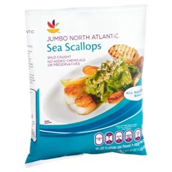 Wild Caught Jumbo North Atlantic Sea Scallops - 10-20 ct Frozen