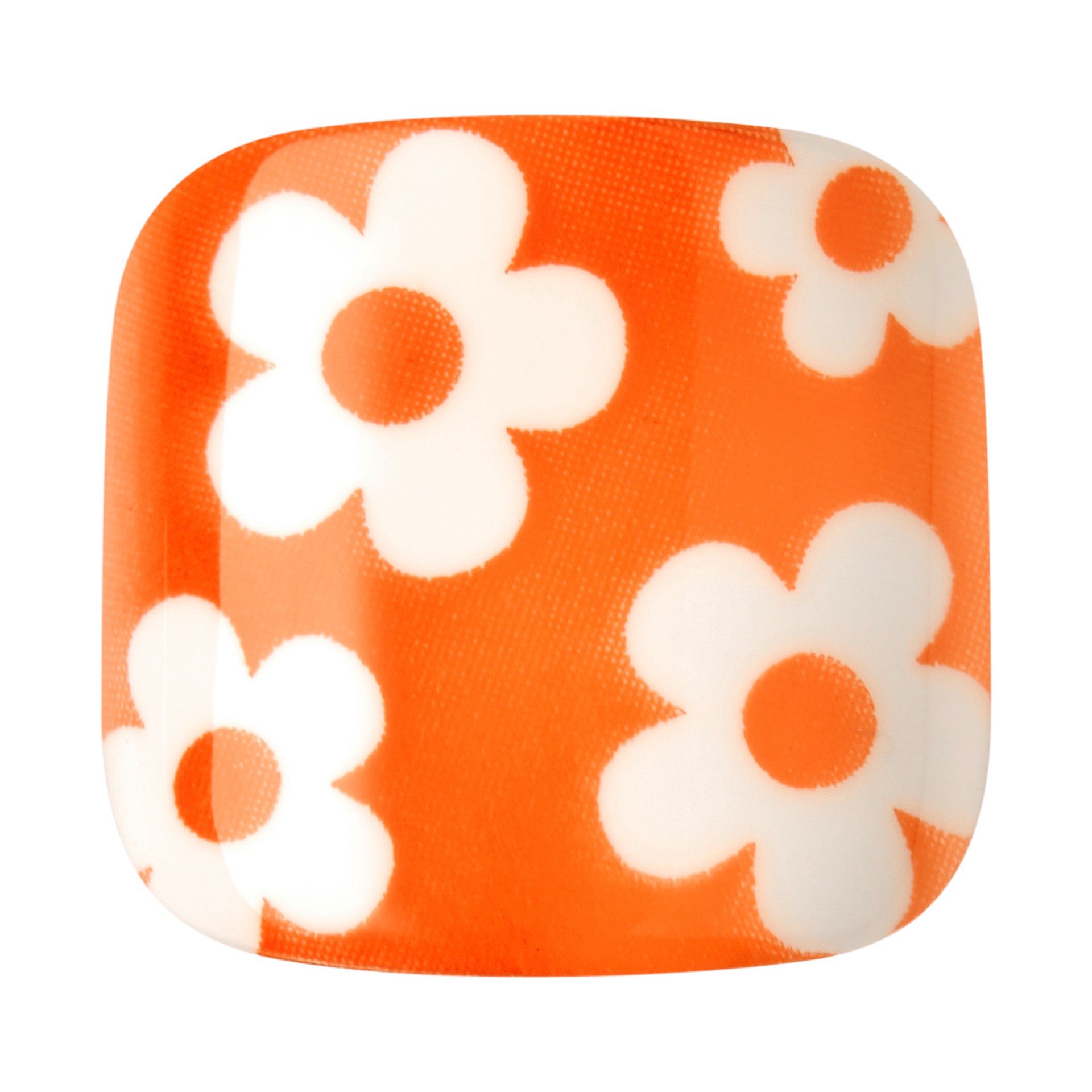 slide 5 of 5, imPRESS Press-On Toenails, No Glue Needed, Pink/White/Orange, Short Square, 27 Ct., 28 pc