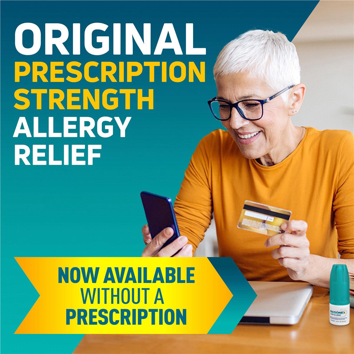 slide 9 of 21, Nasonex 24HR Allergy Nasal Spray, Allergy + Congestion, Mometasone, 120 Spray Count, 1 ct