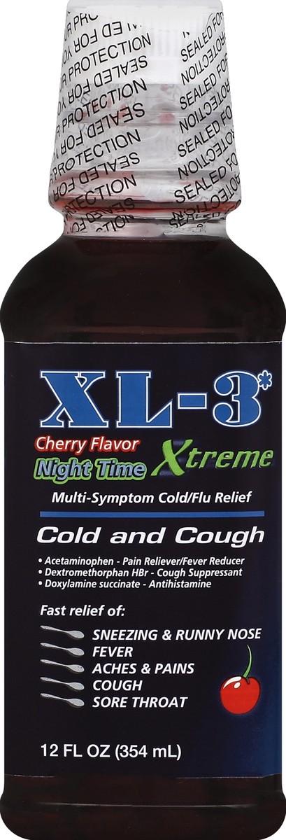 slide 1 of 1, XL 3 Cold and Cough 12 oz, 12 fl oz