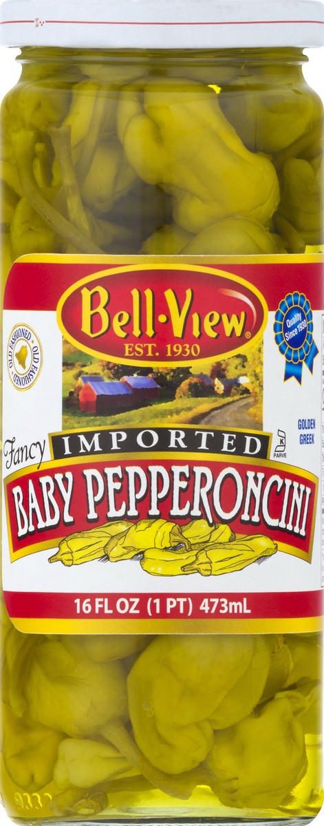 slide 10 of 13, Bell-View Golden Greek Baby Pepperoncini 16 oz, 16 oz