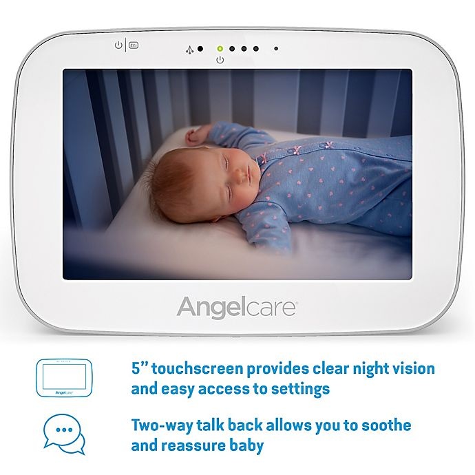 slide 8 of 14, Angelcare AC527 Baby Breathing Monitor with Video and Wireless Breathing Sensor Pad, 5 in