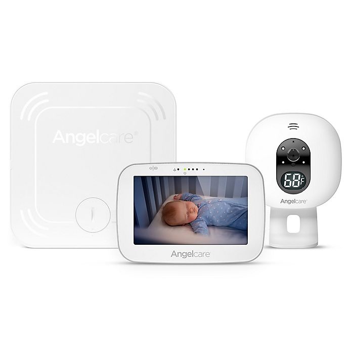 slide 1 of 14, Angelcare AC527 Baby Breathing Monitor with Video and Wireless Breathing Sensor Pad, 5 in