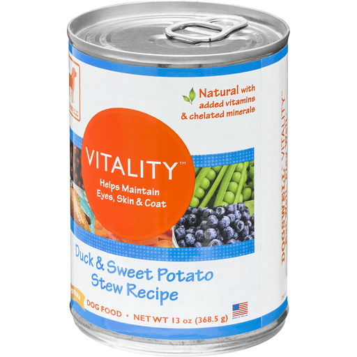 slide 3 of 8, Dogswell Dog Food - Vitality Duck & Sweet Potato, 13 oz